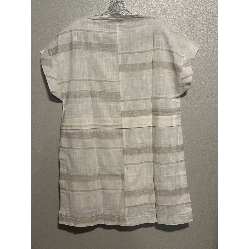 NWT HARSHMAN Shosheba Popover Linen Cotton Tunic Top Pockets sz.XS MSRP $193